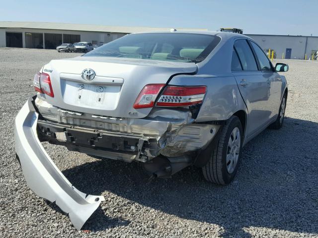 4T4BF3EK3BR121301 - 2011 TOYOTA CAMRY BASE SILVER photo 4