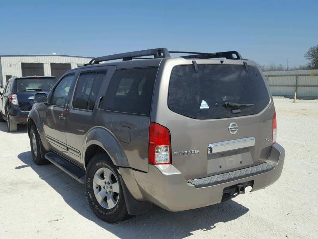 5N1AR18U05C746683 - 2005 NISSAN PATHFINDER BEIGE photo 3