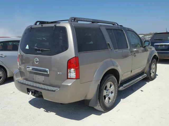 5N1AR18U05C746683 - 2005 NISSAN PATHFINDER BEIGE photo 4