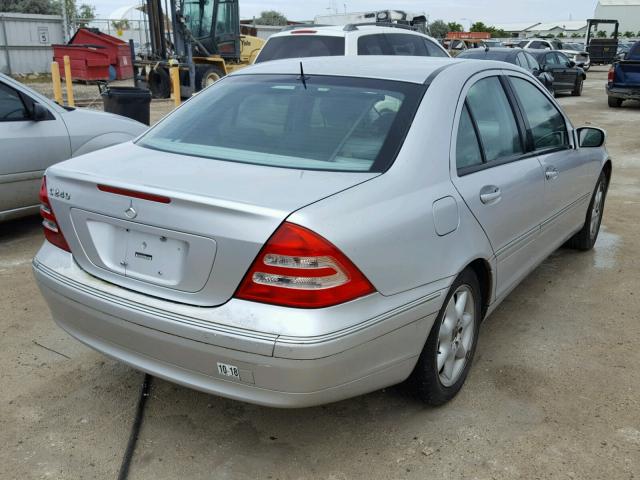 WDBRF61J31F109243 - 2001 MERCEDES-BENZ C 240 SILVER photo 4