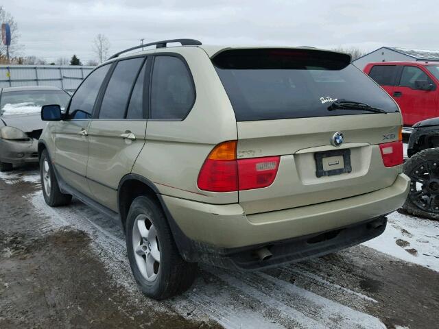 5UXFA53523LV94166 - 2003 BMW X5 3.0I GOLD photo 3