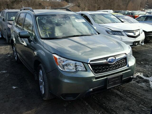 JF2SJAEC5EH560010 - 2014 SUBARU FORESTER 2 GREEN photo 1