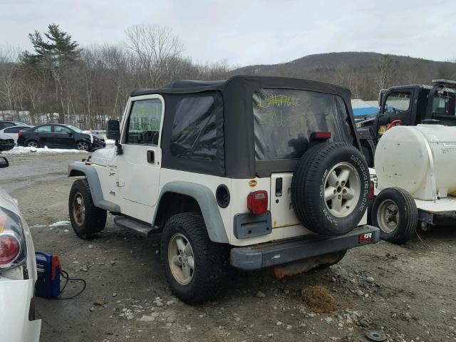 1J4FA49S5YP777743 - 2000 JEEP WRANGLER / WHITE photo 3