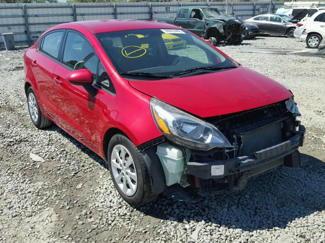 KNADM4A36F6437705 - 2015 KIA RIO LX RED photo 1