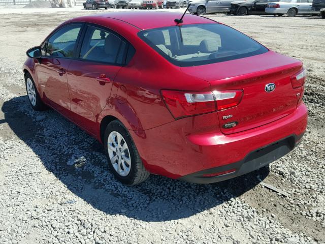 KNADM4A36F6437705 - 2015 KIA RIO LX RED photo 3