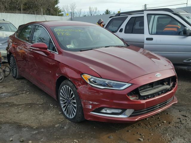 3FA6P0K95HR146431 - 2017 FORD FUSION TIT RED photo 1