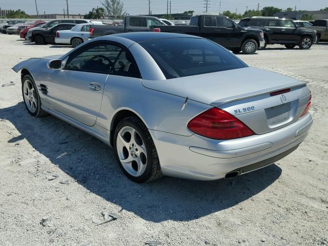 WDBSK75F05F095378 - 2005 MERCEDES-BENZ SL 500 SILVER photo 3