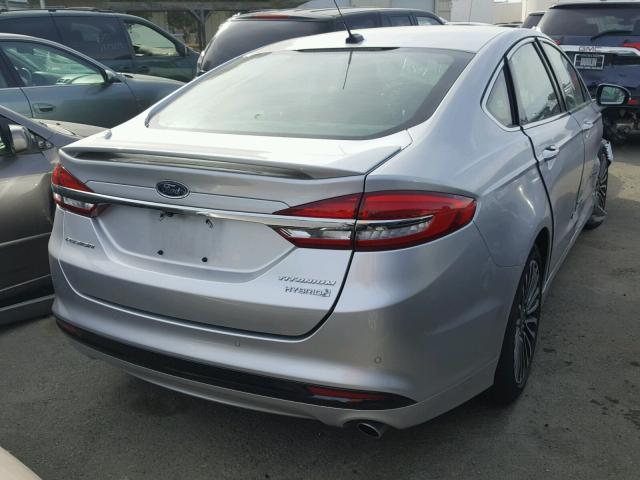 3FA6P0RU5HR314336 - 2017 FORD FUSION TIT SILVER photo 4