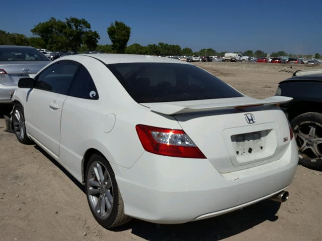 2HGFG21548H705100 - 2008 HONDA CIVIC SI WHITE photo 3