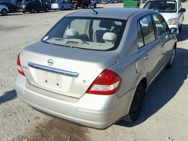 3N1BC11E67L433600 - 2007 NISSAN VERSA S TAN photo 4