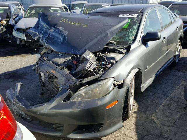 1YVHP84D955M24999 - 2005 MAZDA 6 S GRAY photo 2