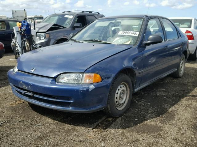 JHMEG8643SS019626 - 1995 HONDA CIVIC DX BLUE photo 2