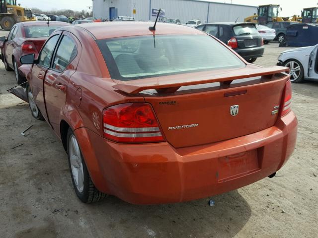 1B3LC56R18N254050 - 2008 DODGE AVENGER SX ORANGE photo 3