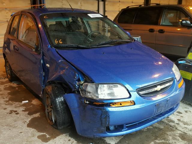 KL1TD66647B694844 - 2007 CHEVROLET AVEO BASE Կապույտ լուսանկար 1