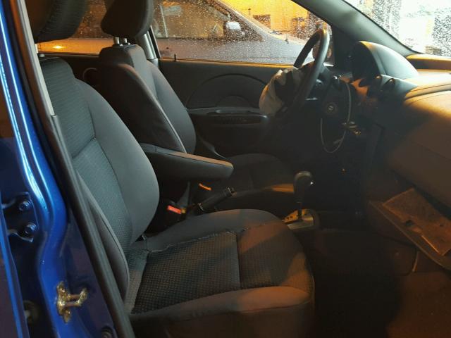 KL1TD66647B694844 - 2007 CHEVROLET AVEO BASE Կապույտ լուսանկար 5