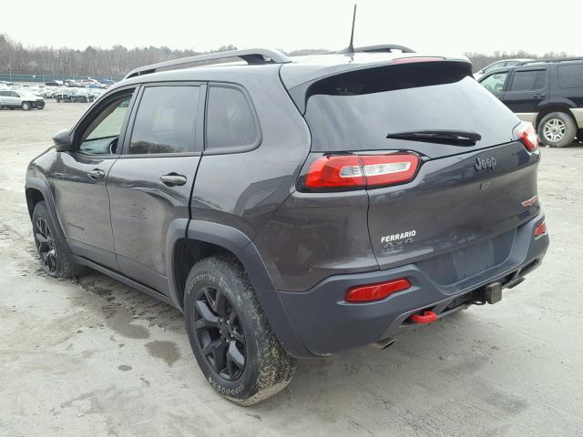 1C4PJMBS5GW121227 - 2016 JEEP CHEROKEE T GRAY photo 3