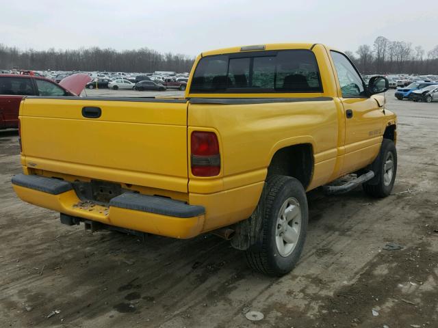 1B7HF16Z6YS539736 - 2000 DODGE RAM 1500 YELLOW photo 4