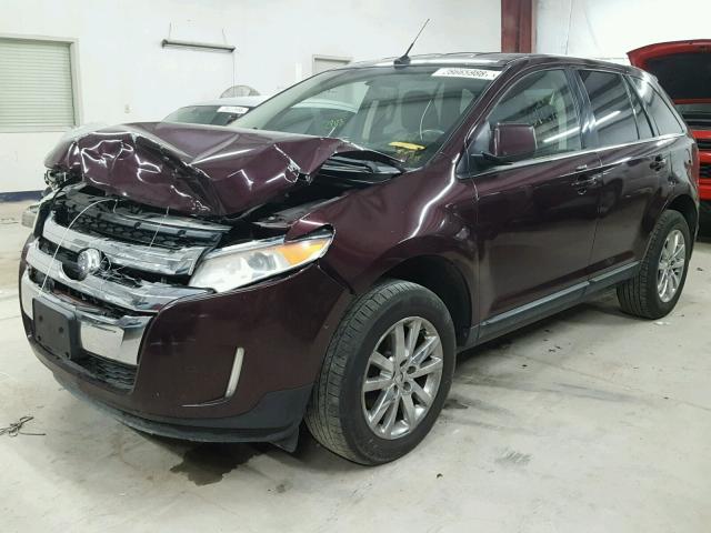 2FMDK3KC4BBA82302 - 2011 FORD EDGE LIMIT PURPLE photo 2