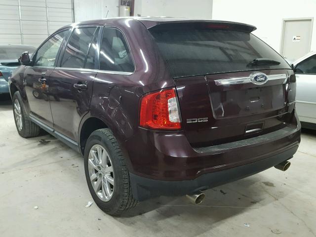 2FMDK3KC4BBA82302 - 2011 FORD EDGE LIMIT PURPLE photo 3