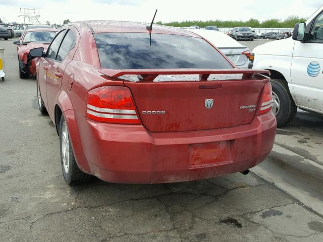 1B3LC56B49N535716 - 2009 DODGE AVENGER SX RED photo 3