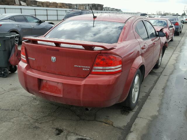 1B3LC56B49N535716 - 2009 DODGE AVENGER SX RED photo 4