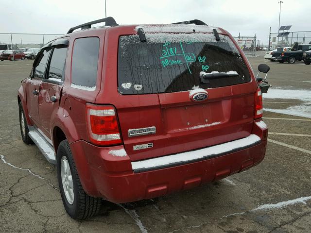 1FMCU03Z58KD86647 - 2008 FORD ESCAPE XLT RED photo 3