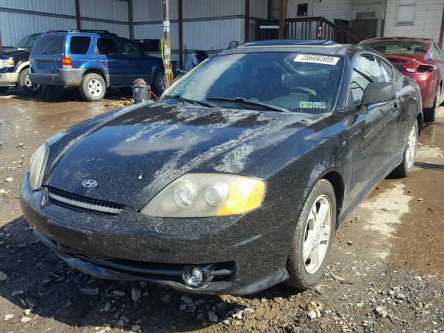 KMHHM65D83U087628 - 2003 HYUNDAI TIBURON BLACK photo 2