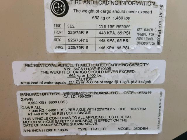 54CA11128F1E10395 - 2015 WINNEBAGO ULTRA LITE TAN photo 10