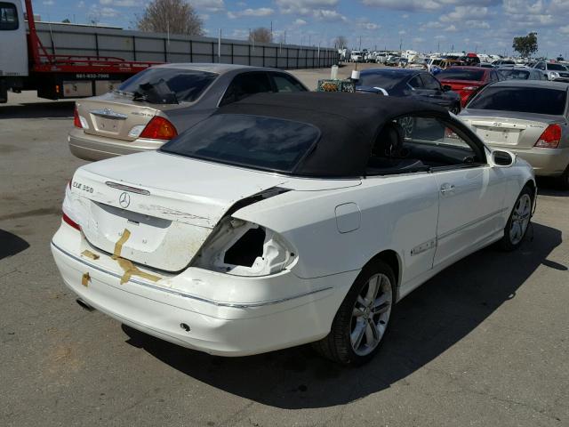 WDBTK56J86F167862 - 2006 MERCEDES-BENZ CLK 350 WHITE photo 4