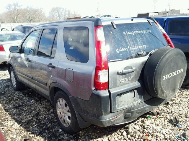 JHLRD78875C028708 - 2005 HONDA CR-V EX GRAY photo 3