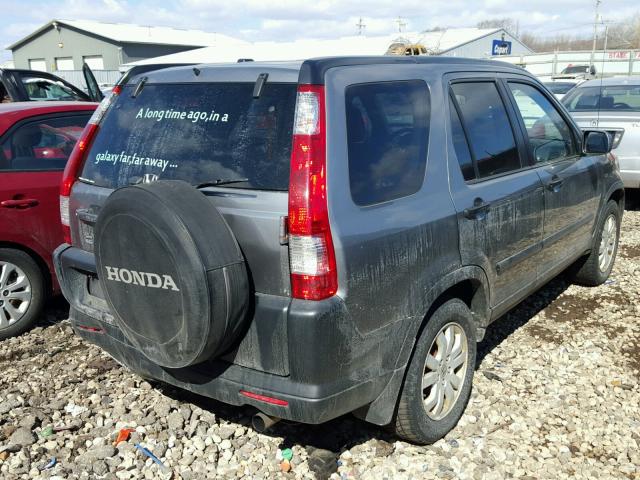 JHLRD78875C028708 - 2005 HONDA CR-V EX GRAY photo 4