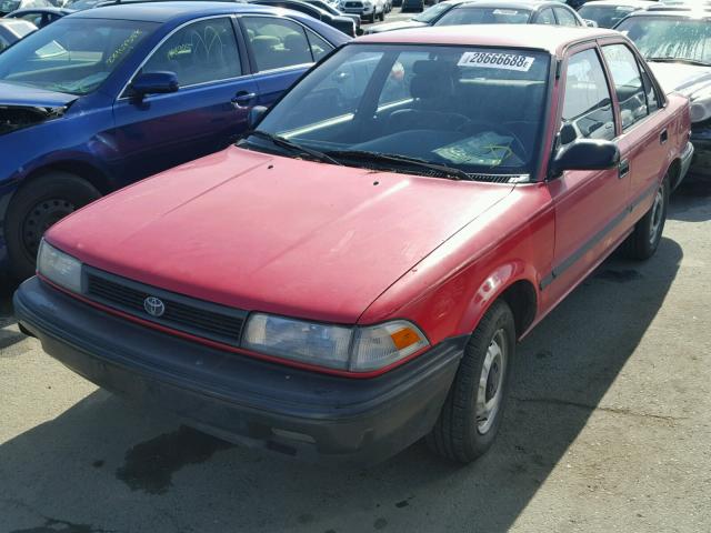 1NXAE91A4MZ257755 - 1991 TOYOTA COROLLA RED photo 2