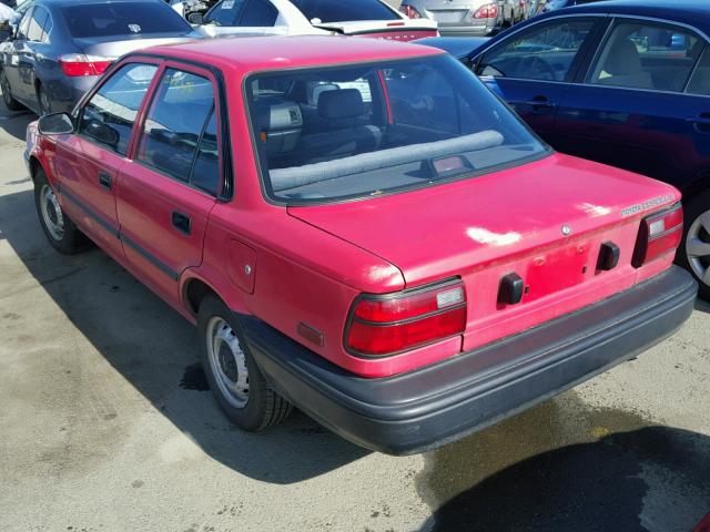 1NXAE91A4MZ257755 - 1991 TOYOTA COROLLA RED photo 3