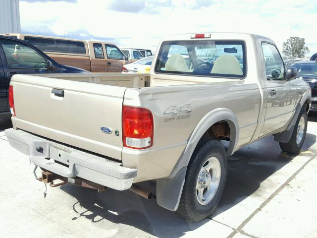 1FTYR11V6YPA88029 - 2000 FORD RANGER TAN photo 4