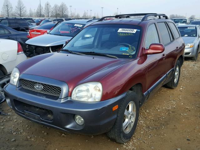 KM8SC13D84U798844 - 2004 HYUNDAI SANTA FE G RED photo 2