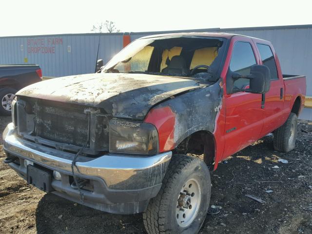 1FTSW31F12EA63481 - 2002 FORD F350 SRW S RED photo 2