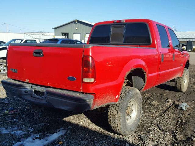 1FTSW31F12EA63481 - 2002 FORD F350 SRW S RED photo 4