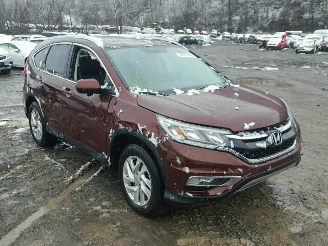 2HKRM4H71FH616452 - 2015 HONDA CR-V EXL BURGUNDY photo 1