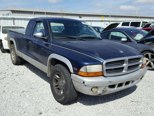 1D7GL42K54S612299 - 2004 DODGE DAKOTA SLT BLUE photo 1