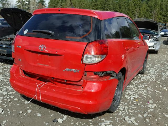 2T1KR38E33C140103 - 2003 TOYOTA COROLLA MA RED photo 4