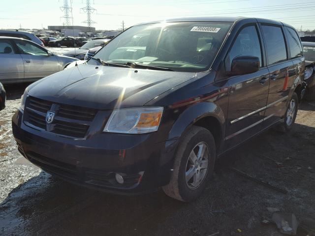 2D8HN54P88R741377 - 2008 DODGE GRAND CARA BLUE photo 2