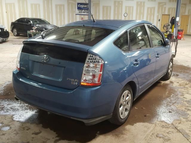 JTDKB20UX87730583 - 2008 TOYOTA PRIUS BLUE photo 4