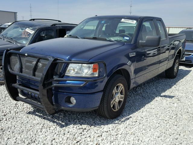 1FTRX12W58FB19312 - 2008 FORD F150 BLUE photo 2