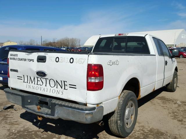 1FTVX14505NB40539 - 2005 FORD F150 WHITE photo 4