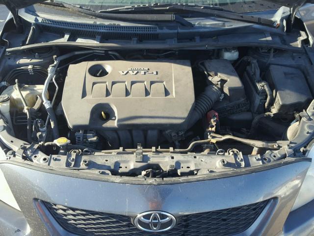 2T1BU4EE5AC338512 - 2010 TOYOTA COROLLA BA CHARCOAL photo 7