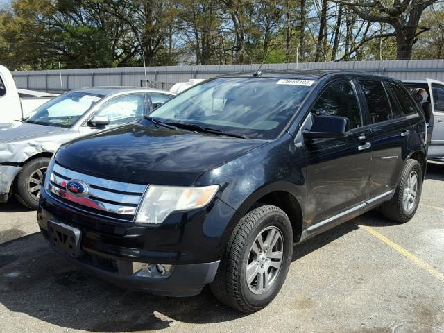 2FMDK38C28BA55485 - 2008 FORD EDGE SEL BLACK photo 2