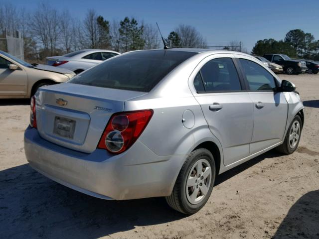 1G1JA5SH1E4125762 - 2014 CHEVROLET SONIC LS SILVER photo 4