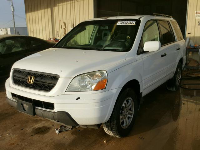 5FNYF18525B045411 - 2005 HONDA PILOT EXL WHITE photo 2