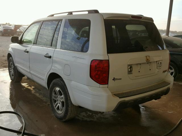 5FNYF18525B045411 - 2005 HONDA PILOT EXL WHITE photo 3