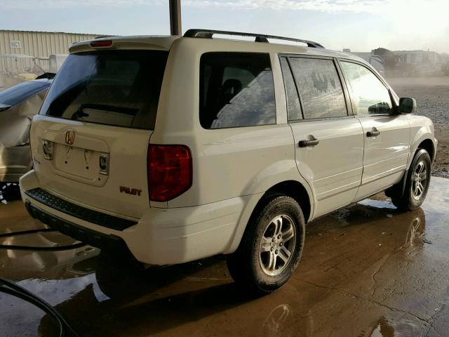 5FNYF18525B045411 - 2005 HONDA PILOT EXL WHITE photo 4